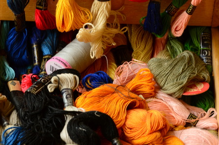 Cotton yarnsの写真素材