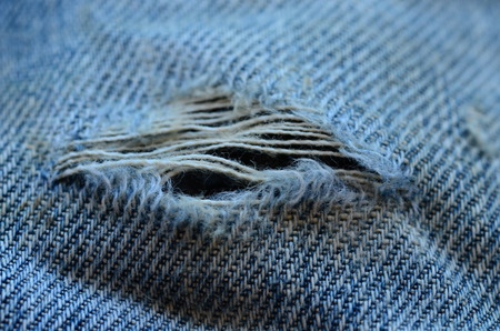 Frayed and torn denim structure