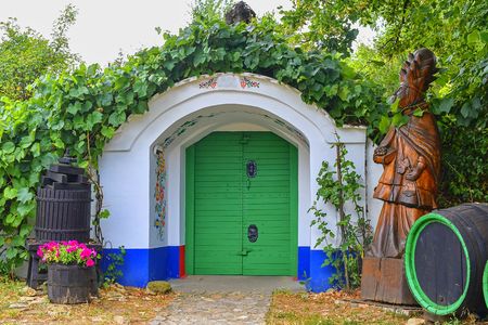 Traditional Wine Cellars - Plze, Petrov, Czech Republic, Europe. Wine lore and folklore. Moravian wine cellarsのeditorial素材
