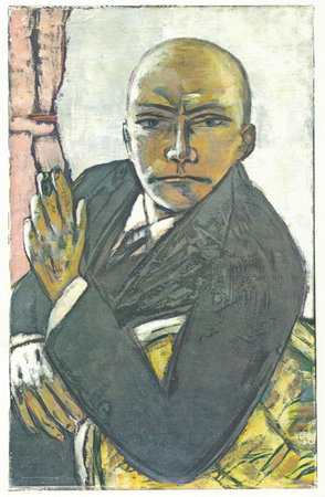 Self-portrait in black, 1914, oil on canvas. Painting by Max Beckmann.のeditorial素材