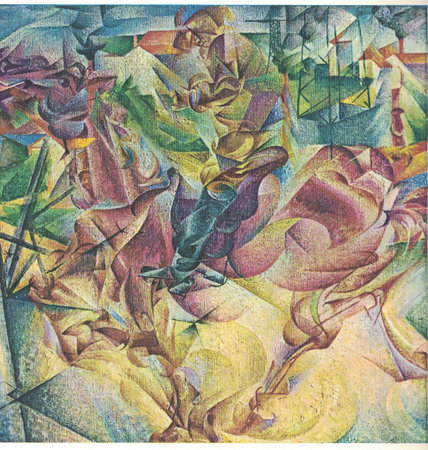 Elasticity, 1912, oil on canvas. Painting by Umberto Boccioni.のeditorial素材