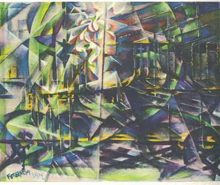 Speeding Automobile, 1912, oil on wood. Painting by Giacomo Balla.のeditorial素材