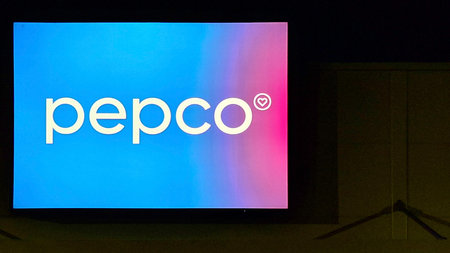 HUSTOPECE, CZECH REPUBLIC - DECEMBER 14, 2023: Pepco logo on hypermarket. Pepco as a retail brand...