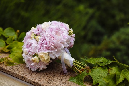 Beautiful wedding bouquet. Bride's flowersの写真素材