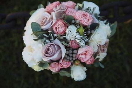 Beautiful wedding bouquet. Bride's flowersの写真素材