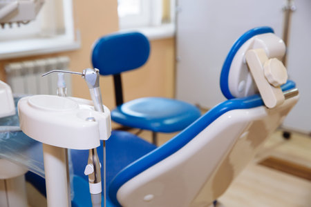Dental office. Equipment dentist, tools, medical instruments concept of healthの写真素材