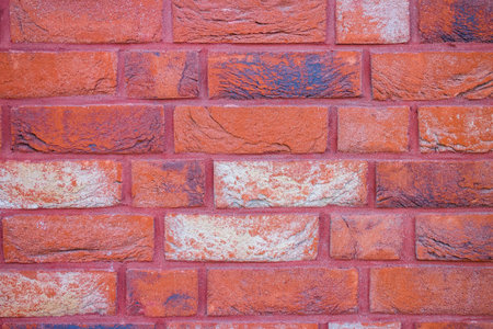 Decorative structural painted brick wall. Material for renovating home interiors and building...