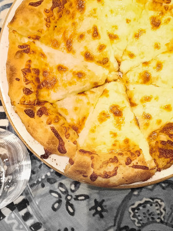 Khachapuri, cheese-filled bread is the national dish of the country of Georgia