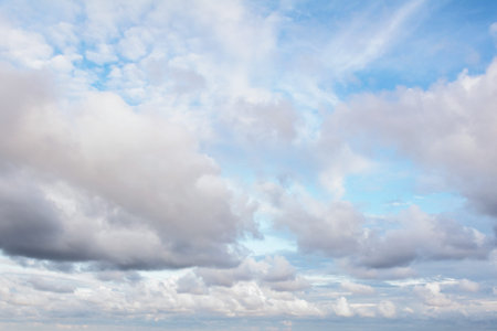 Blue sky with white cloudsbe used as a background.