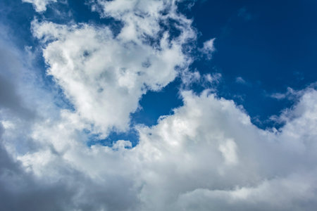 Blue sky with white clouds background.Sky clouds.Sky with clouds weather nature cloud blue
