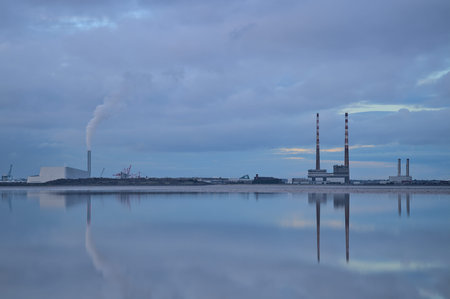 Dublin Waste to Energy (Covanta Plant), Poolbeg CCGT and Pigeon House Power Station view from...