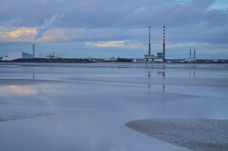 Dublin Waste to Energy (Covanta Plant), Poolbeg CCGT and Pigeon House Power Station view from...