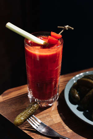 alcoholic cocktail, bloody mary cocktailの写真素材