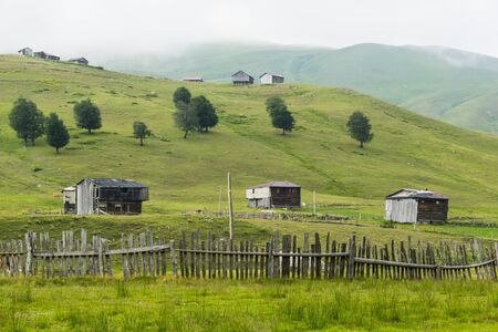 village landscape in georgian mountainの写真素材