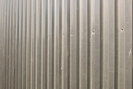 Closeup texture of metal profiled sheet fence deckingの写真素材