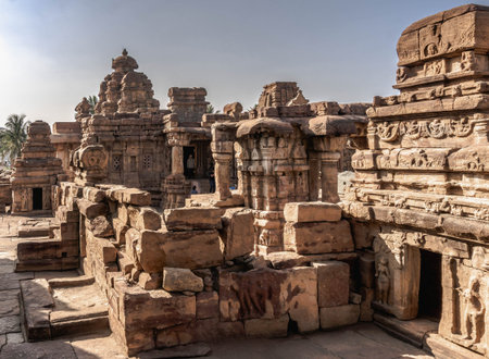 architectural complex in Pattadakal of the 8th century, the climax in the development of the Hindu...