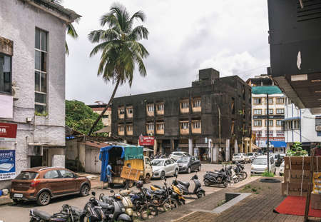 Panaji is the capital of the Goa state in India, the city is located on the banks of the Mandovi River and is known for its cobbled streets, Portuguese colonial architecture and colorful villasのeditorial素材