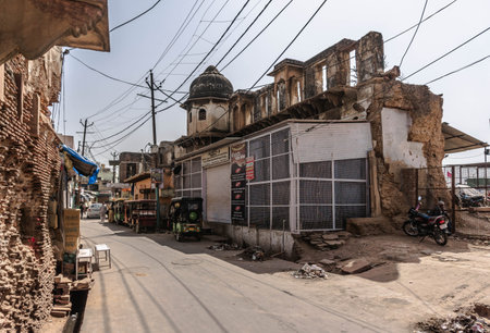 Govardhana City in Uttar Pradesh, Indiaのeditorial素材