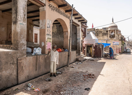 Govardhana City in Uttar Pradesh, Indiaのeditorial素材