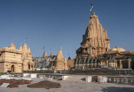Mount Shatrunjaya, on which several hundred Jain temples are built, is a sacred place for all followers of the Jain religion. Palitana. Indiaのeditorial素材