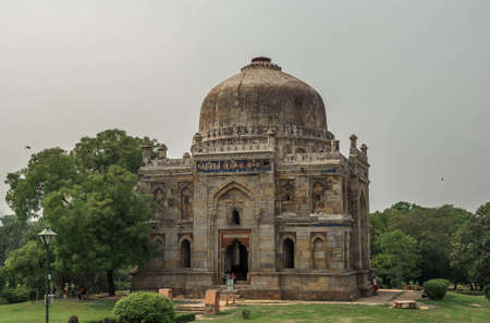 Gardens Lodi city park in Delhi with the tombs of the Pashtun dynasties Sayyid and Lodi, Indiaのeditorial素材