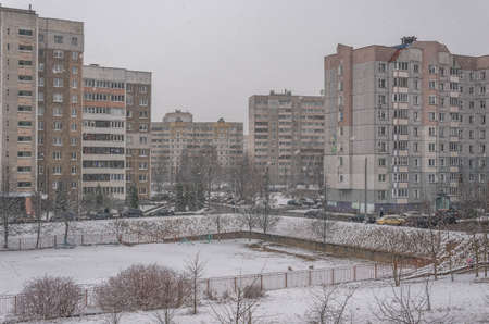 March landscapes in Minsk. Belarusの写真素材