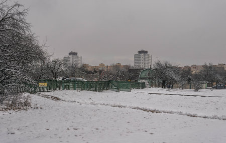 March landscapes in Minsk. Belarusの写真素材