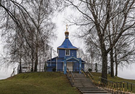 The Church of the Intercession of the Holy Virgin on the Volga River.の写真素材