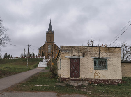 Church of the Assumption of the Blessed Virgin Mary in Ulaanbaatar, Mongoliaの写真素材
