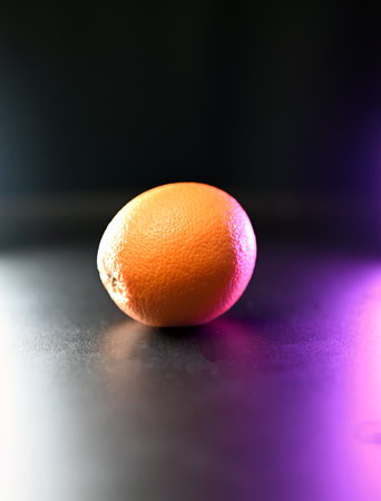 orange juicy fresh on a dark backgroundの写真素材