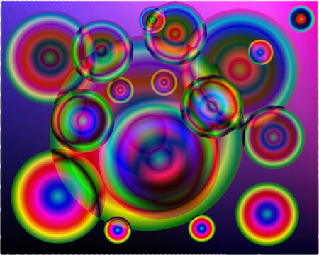 varicolored shapes objectsのイラスト素材