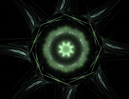 fractal radial pattern on the subject of science, technology and designの写真素材