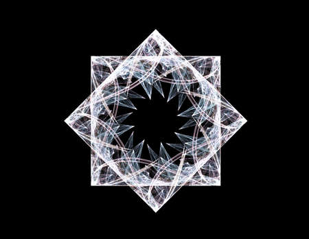 Interplay of abstract fractal forms on the subject of nuclear physics science and graphic design.の写真素材
