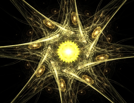 fractal radial pattern on the subject of science, technology and designの写真素材
