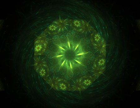 fractal radial pattern on the subject of science, technology and designの写真素材