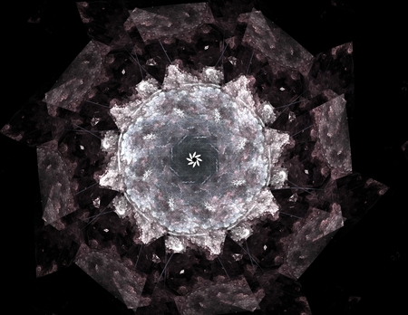 Abstract design of white powder cloud against dark backgroundの写真素材