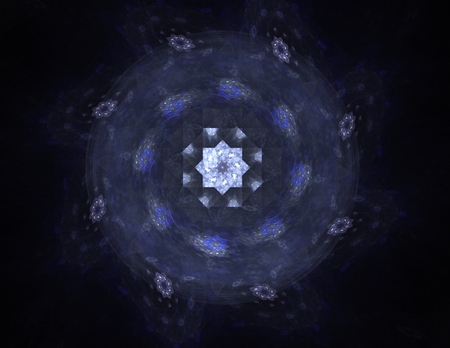 fractal radial pattern on the subject of science, technology and designの写真素材