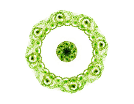 Interplay of abstract fractal forms on the subject of nuclearの写真素材