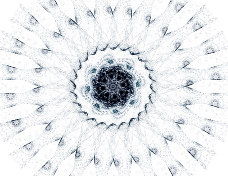 Interplay of abstract fractal formsの写真素材