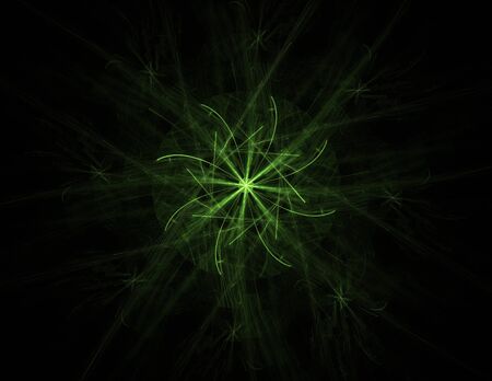 Stained glass flower or butterfly, digital fractal art designの写真素材