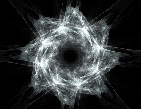 Colorful fractal rings, digital artworkの写真素材