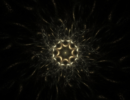 Lacy colorful clockwork pattern, digital fractal art designの写真素材