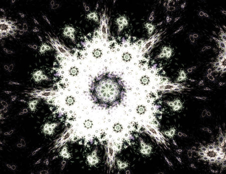 Elementary Particles series. Interplay of abstract fractal forms on the subject of nuclear physics...