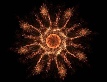 Interplay of abstract fractal formの写真素材