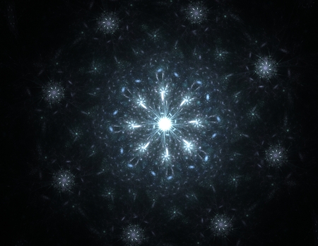 Shiny colorful fractal space, digital artwork for creative graphic designの写真素材