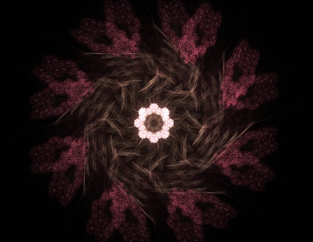 fractal radial pattern on the subject of science, technology and designの写真素材