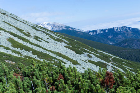 Mountains in the High Tatras with blue sky