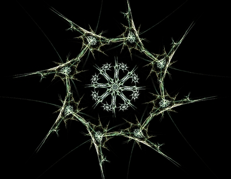 Visually attractive backdrop made of conceptual grids curves and fractal elementsの写真素材