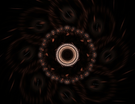fractal radial pattern on the subject of science, technology and designの写真素材