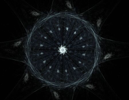 Lacy colorful clockwork pattern. Digital fractal art design.の写真素材